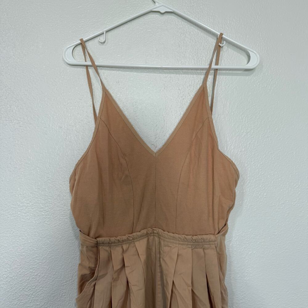 By Anthropologie High Tide Wide Leg One Piece Jumpsuit Peach Cream BOHO Size XXS - Picture 3 of 10